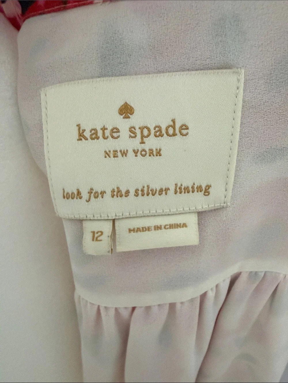 kate spade Pink and Fuchsia Floral Tie-Neck Long-Sleeve Dress